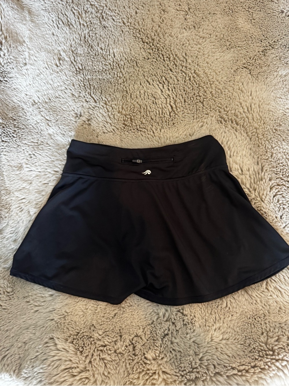 Ideology Black Athletic Skort with Zip Pocket